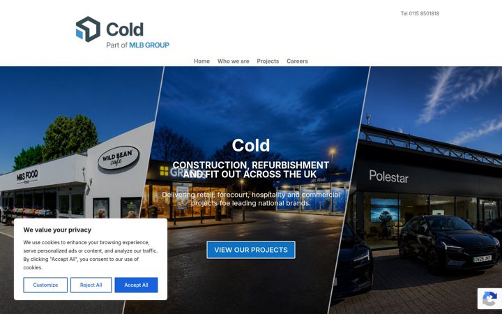 Snímek obrazovky colddevelopments.co.uk
