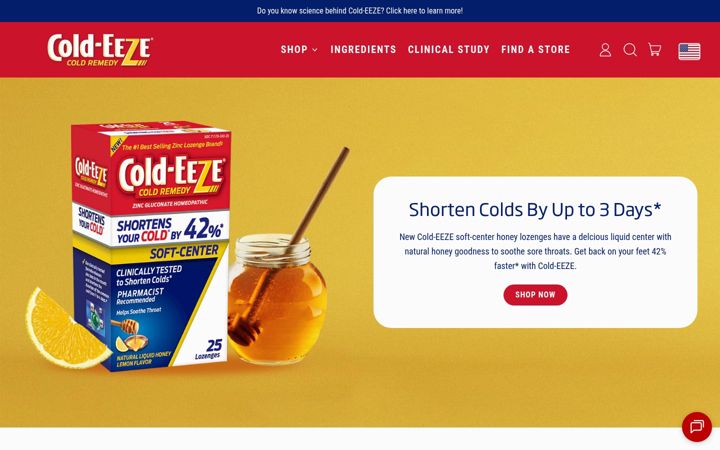 Screenshot of coldeeze.com