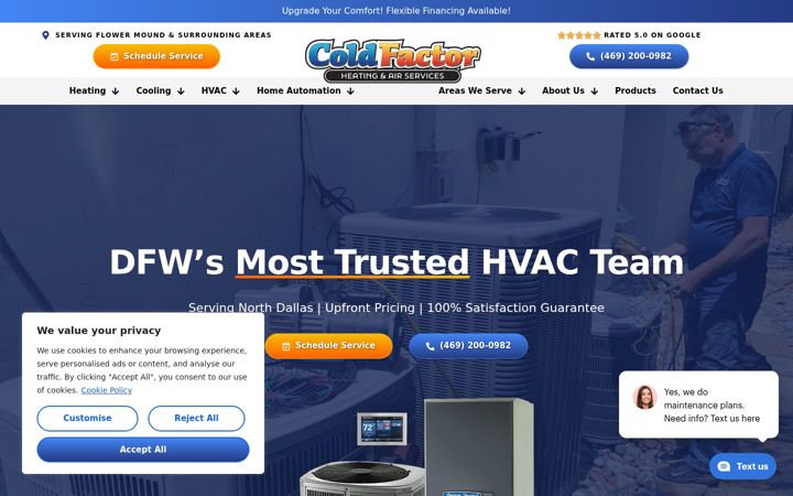 Screenshot of coldfactor.com
