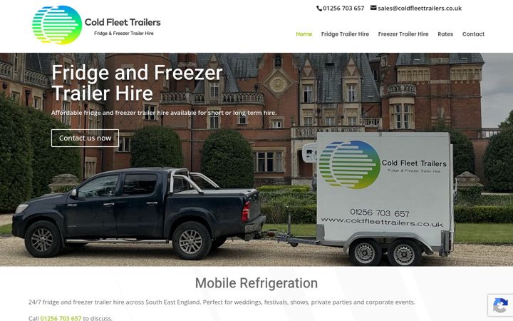 Screenshot of coldfleettrailers.co.uk