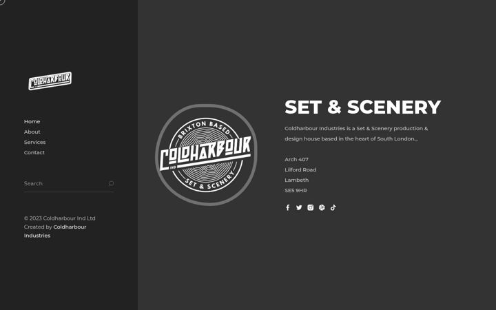 Screenshot of coldharbourindustries.com