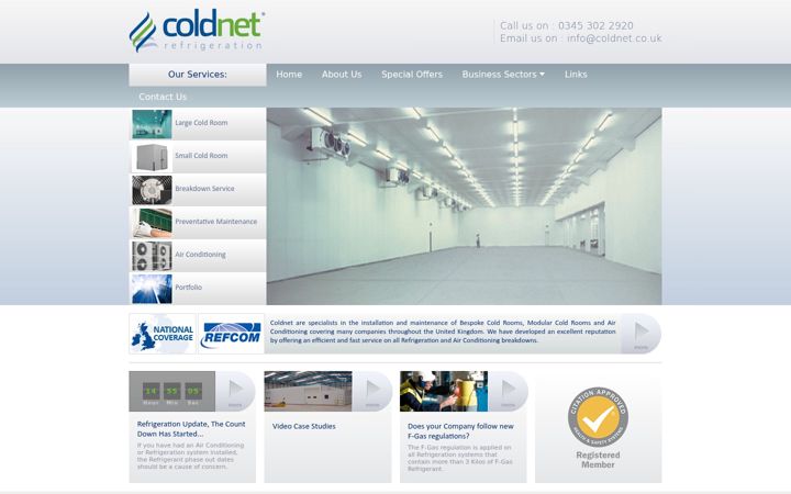 Screenshot of coldnet.co.uk