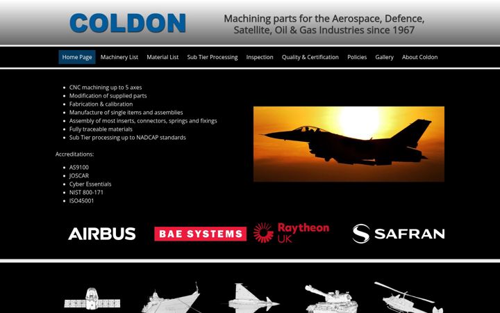 Screenshot of coldoneng.co.uk