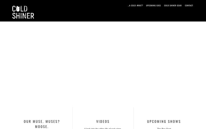 Screenshot of coldshinerband.com