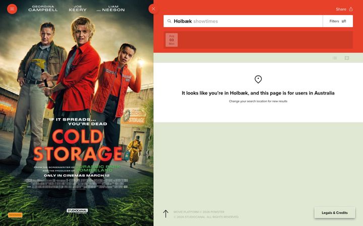 Screenshot of coldstoragemovie.com.au