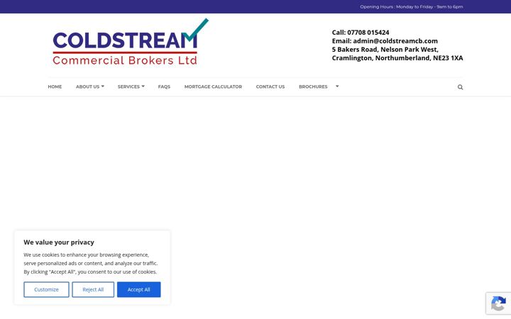 Screenshot of coldstreamcb.com