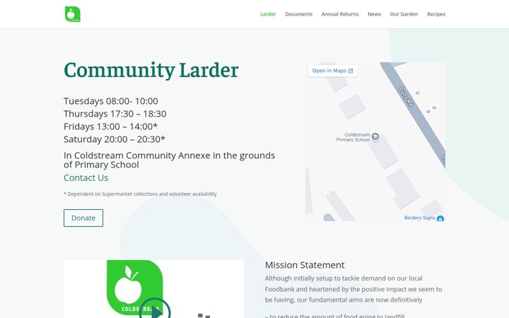 Screenshot of coldstreamcomm.co.uk