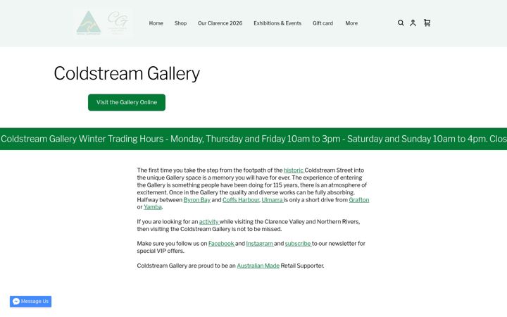 Screenshot of coldstreamgallery.com.au