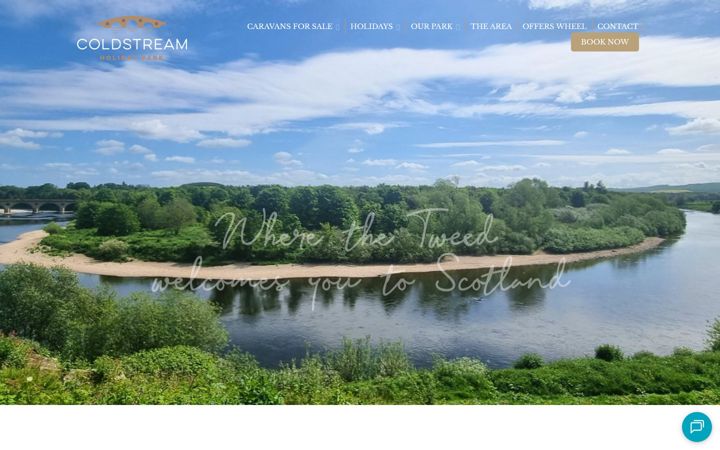 Screenshot of coldstreamholidaypark.com