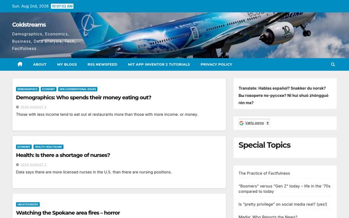Screenshot of coldstreams.com