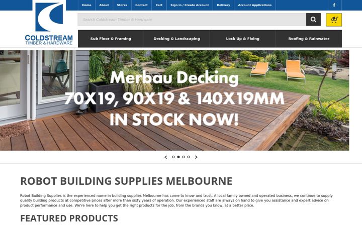 Screenshot of coldstreamtimber.com.au