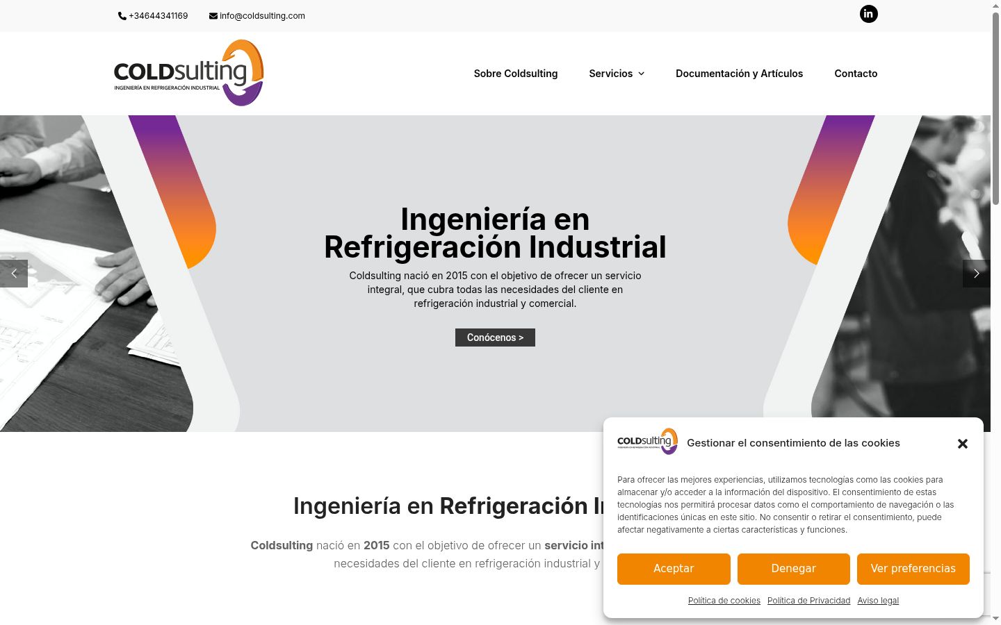 Screenshot del banner di consenso mostrato prima di qualsiasi interazione