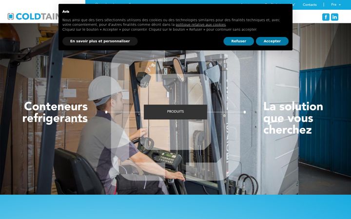 Screenshot di coldtainer.fr