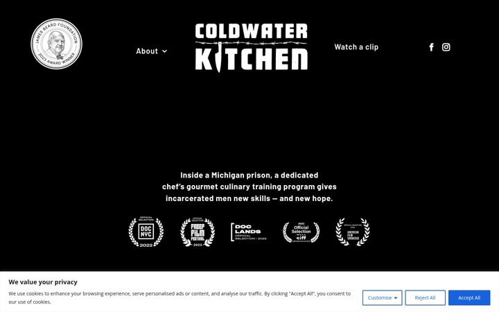 Screenshot of coldwaterkitchen.film