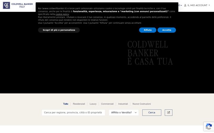 Snímek obrazovky coldwellbanker.it