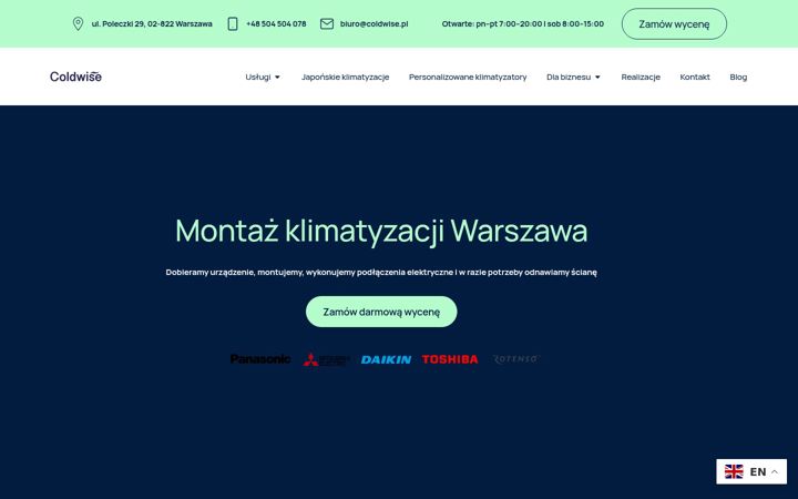 Zrzut ekranu coldwise.pl