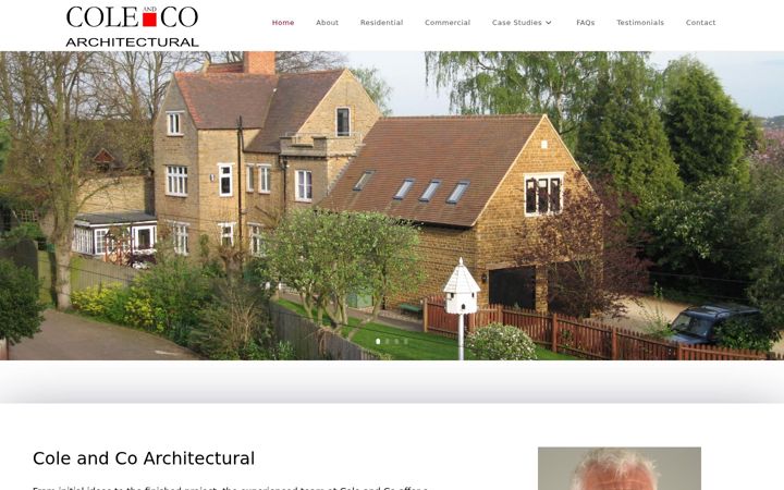 Screenshot of coleandcoarchitectural.co.uk