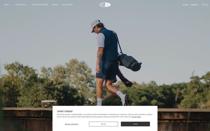 Screenshot of colebuxtongolf.com