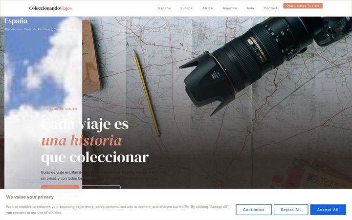 Screenshot of coleccionandoviajes.com