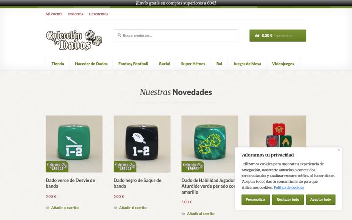Screenshot of colecciondedados.com