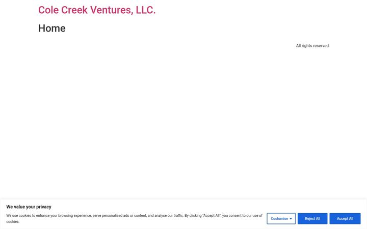 Screenshot of colecreekventures.com