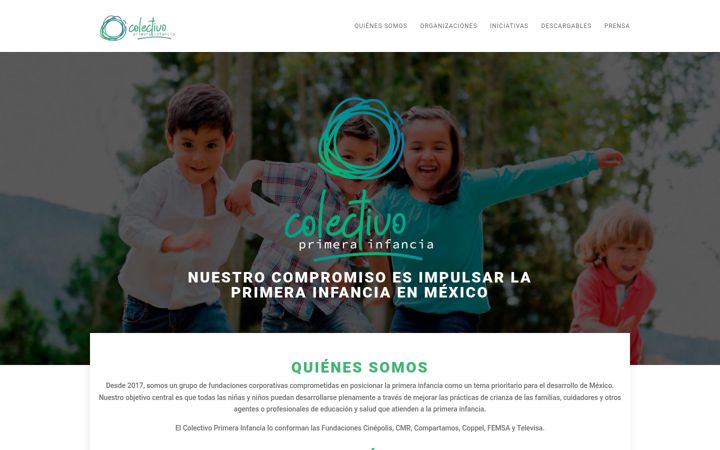 Captură de ecran a colectivoprimerainfancia.org