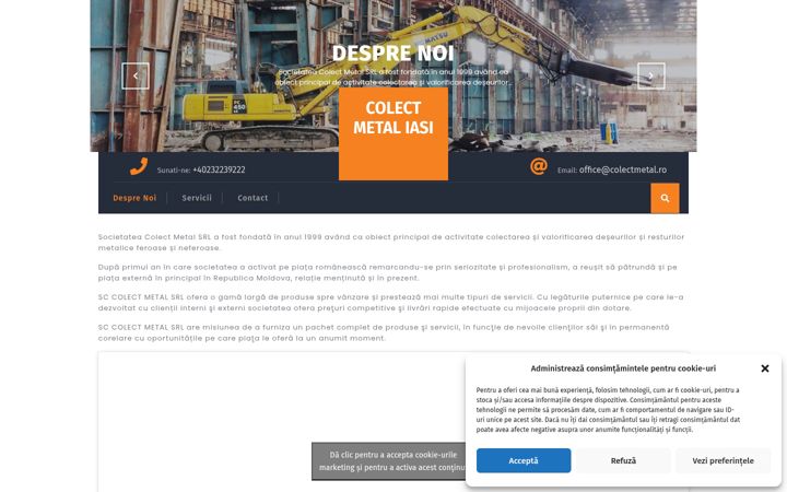 Screenshot of colectmetal.ro