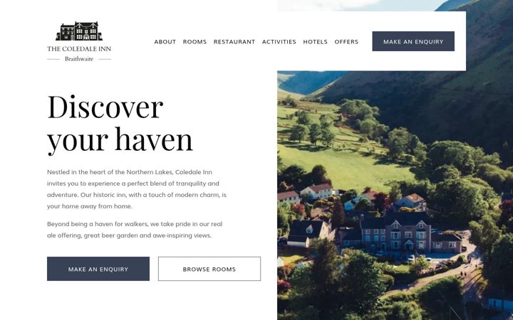 Screenshot di coledale-inn.co.uk