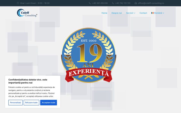Screenshot of coleff-consulting.ro