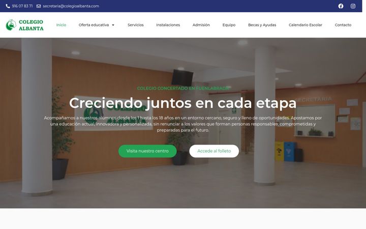 Screenshot van colegio-albanta.es