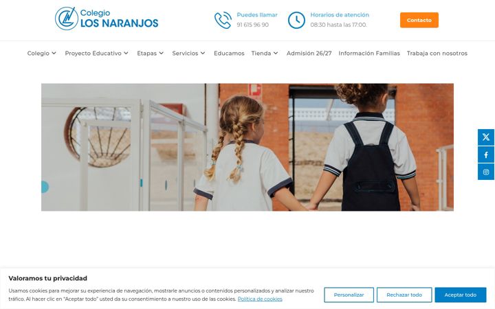Screenshot of colegio-losnaranjos.com