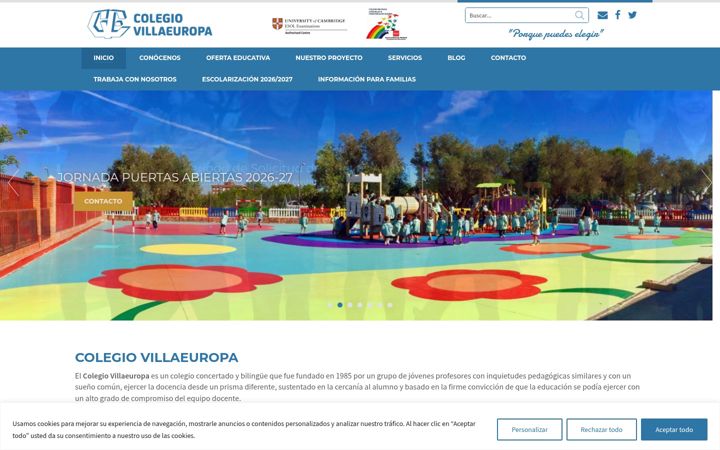 Screenshot of colegio-villaeuropa.com