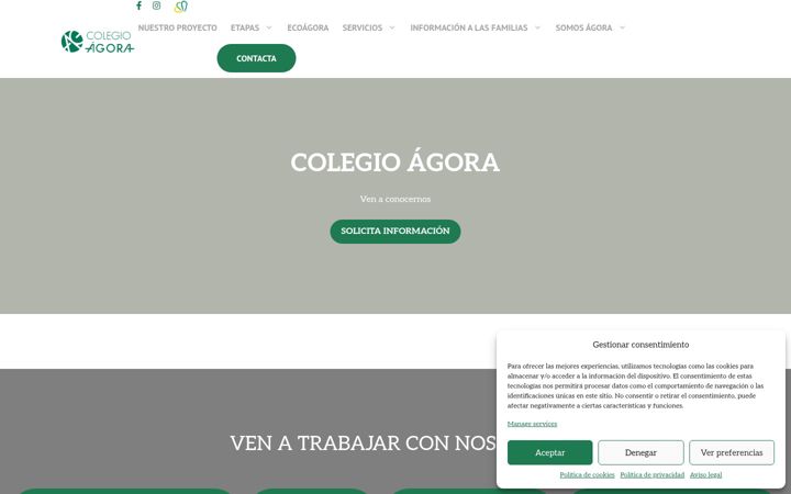 Screenshot of colegioagora.es