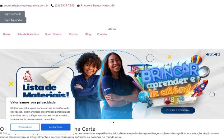 Screenshot di colegioaguaviva.com.br
