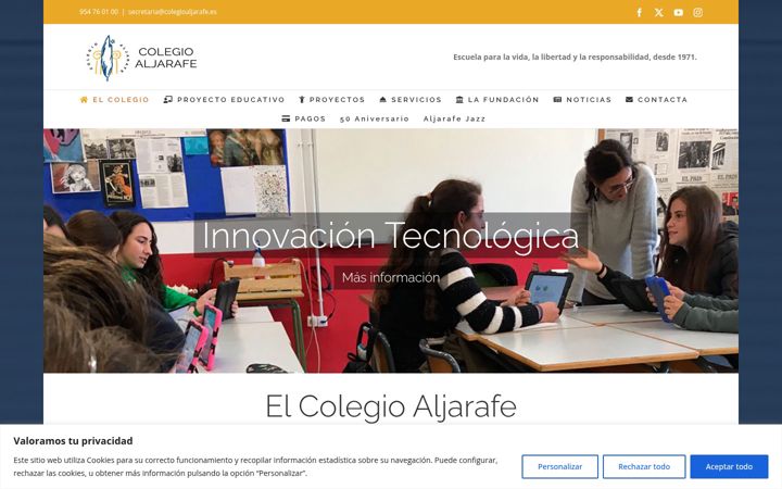 Screenshot of colegioaljarafe.es