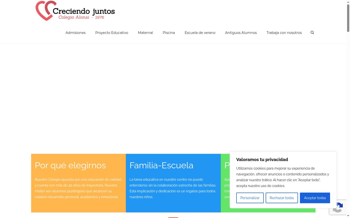 Screenshot tal-banner tal-kunsens muri qabel kwalunkwe interazzjoni