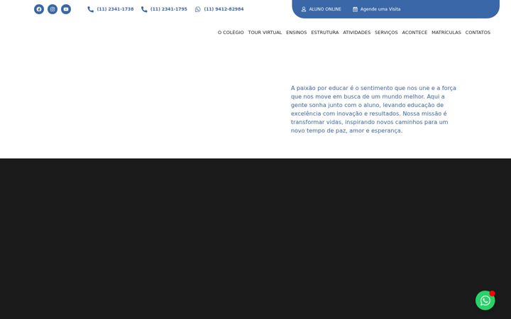 Posnetek zaslona colegioaparecida.com.br