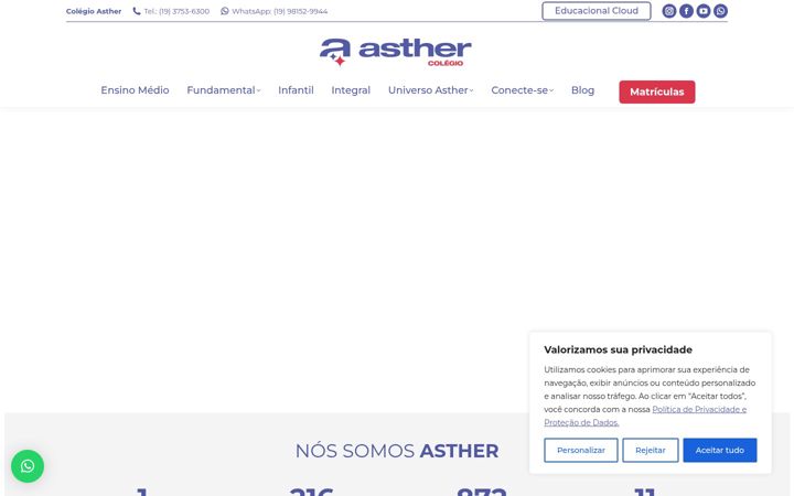 Screenshot di colegioasther.com.br