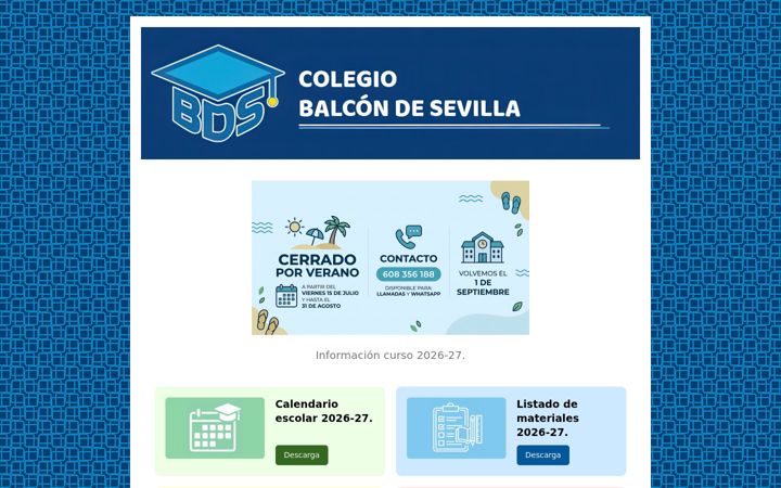 Screenshot of colegiobalcondesevilla.com