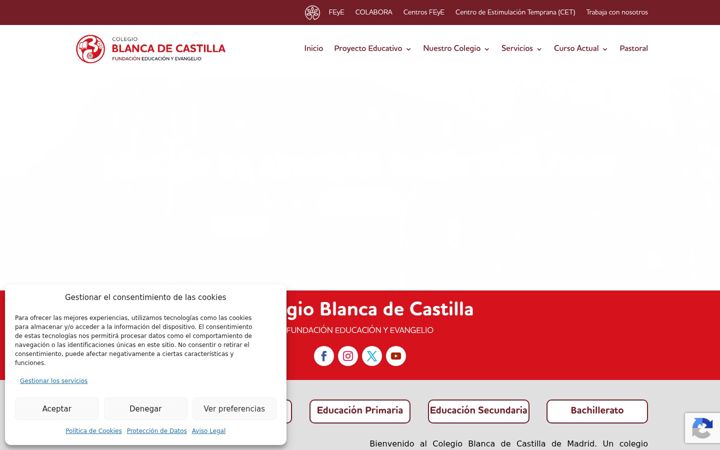 Screenshot of colegioblancadecastilla.es