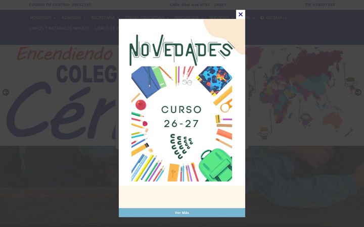 Screenshot of colegiocenit.es