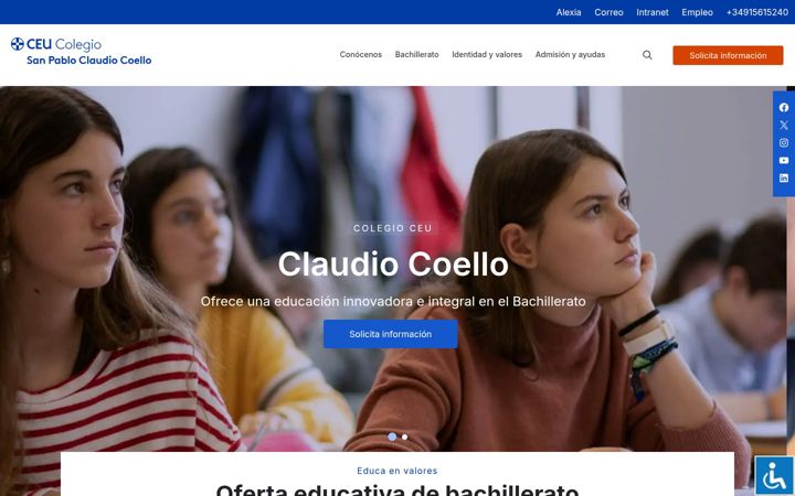 Screenshot of colegioceuclaudiocoello.es