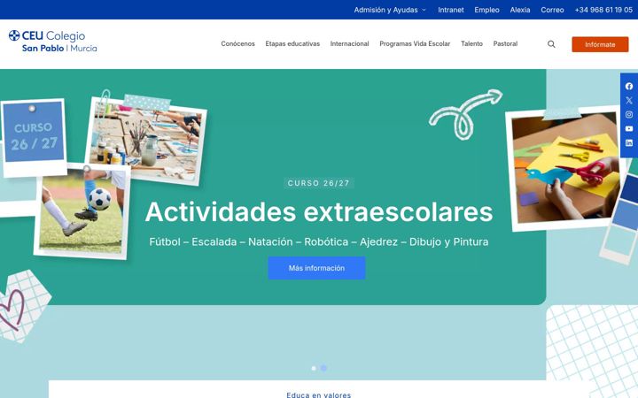Screenshot of colegioceumurcia.es