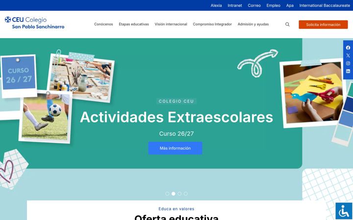 Screenshot of colegioceusanchinarro.es