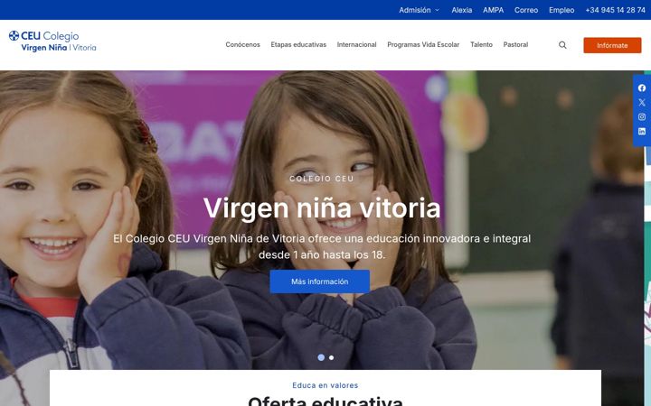 Screenshot of colegioceuvitoria.es