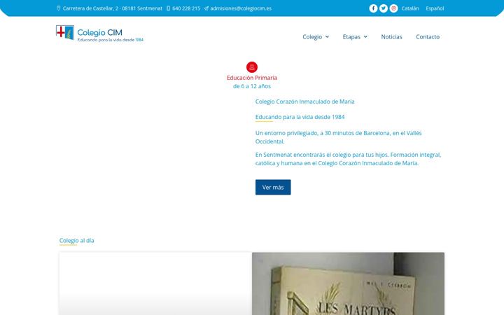 Capture d'écran de colegiocim.es
