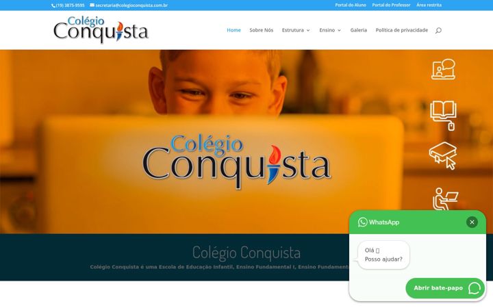 Posnetek zaslona colegioconquista.com.br