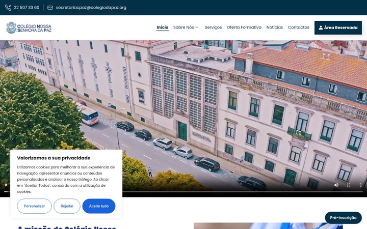 Zrzut ekranu colegiodapaz.pt