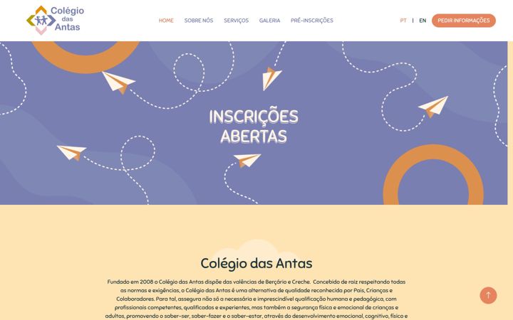 Screenshot of colegiodasantas.com