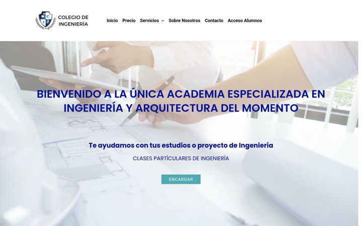Screenshot of colegiodeingenieria.com